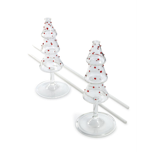 Festive Candleholders "Christmas Tree" (Set of 2)