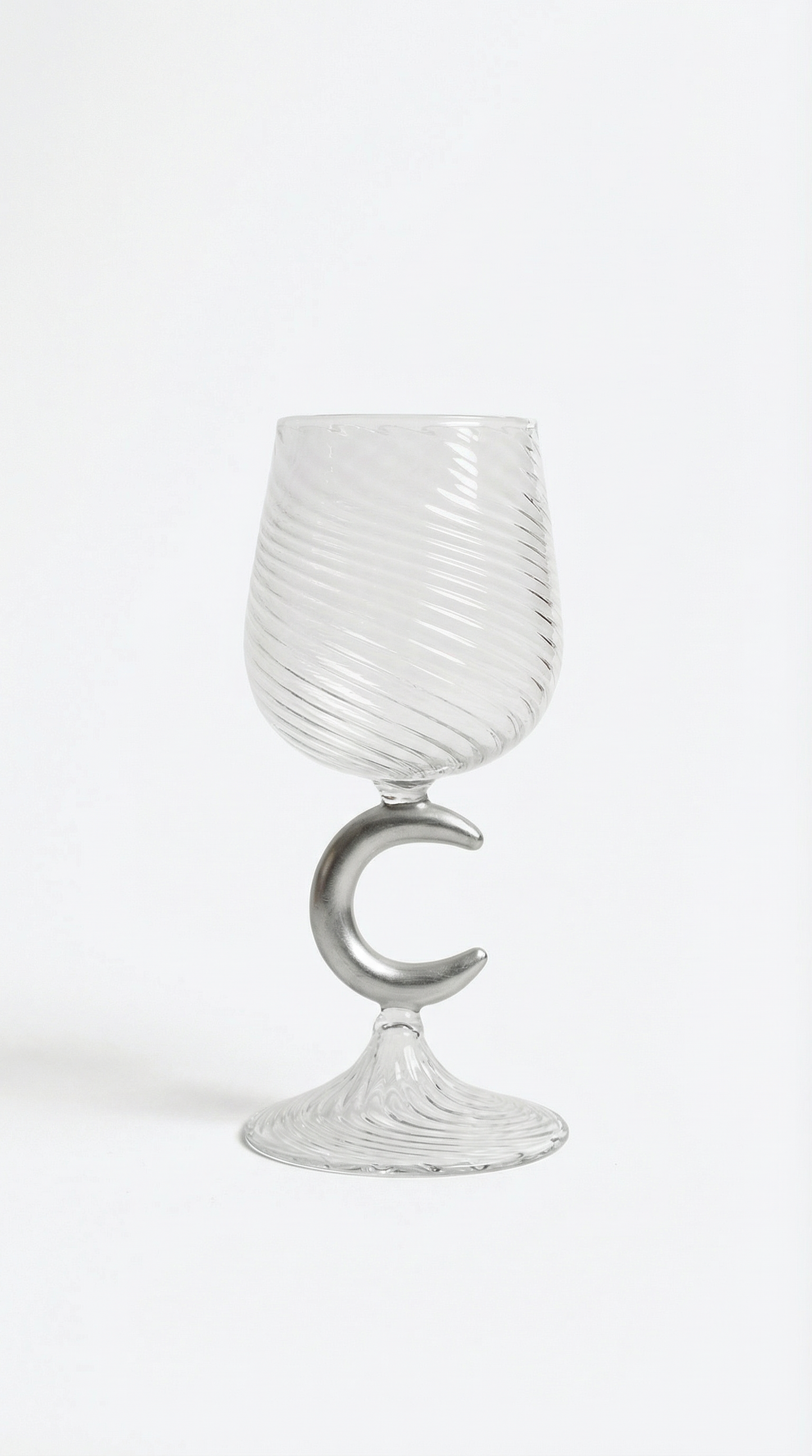 Blown Glass Cup, Silver Moon - Ramadan 26
