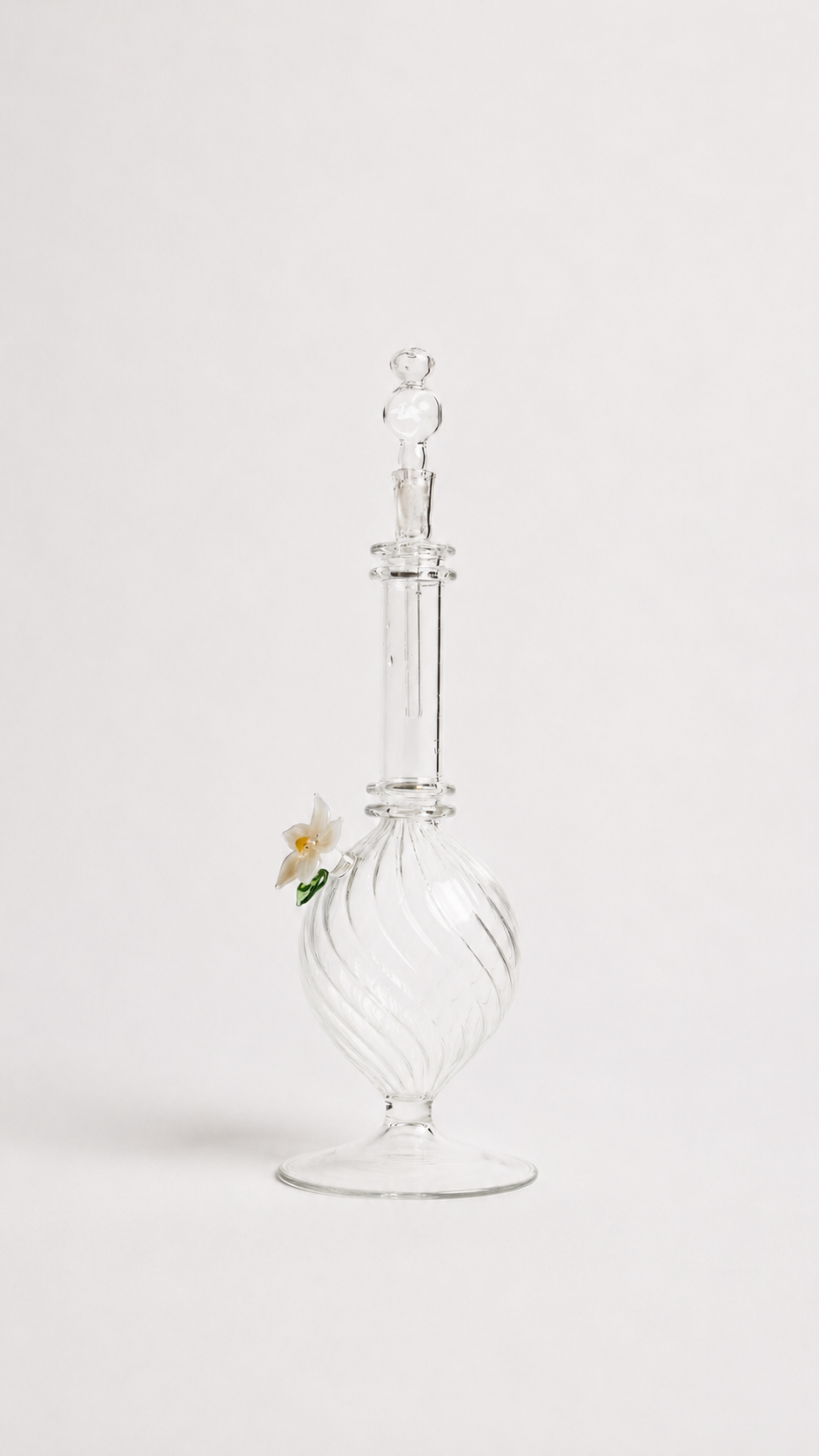 Orange blossom blown glass dispenser by By Lea Sfeir for elegant hosting and refined table décor