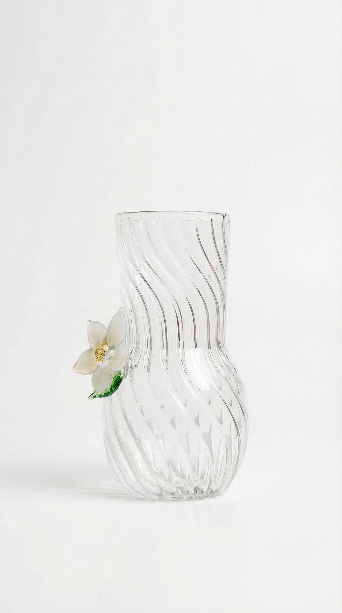 Orange blossom blown glass water cup by By Lea Sfeir for elegant hosting and refined table décor