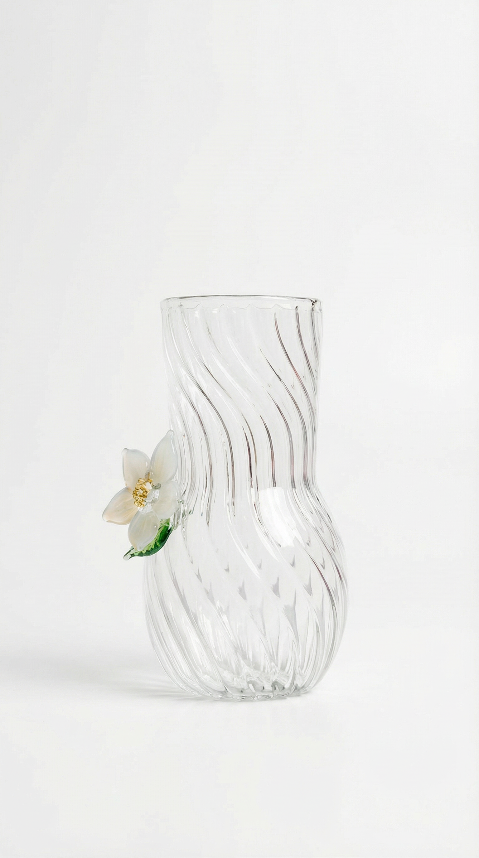 Orange blossom blown glass water cup by By Lea Sfeir for elegant hosting and refined table décor